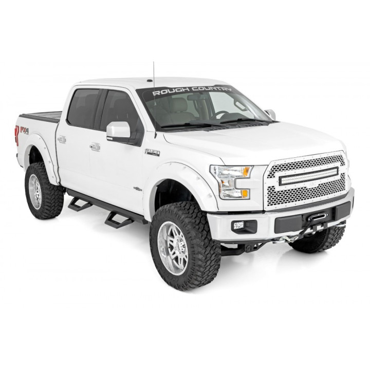 Praguri Laterale, Rough Country SRX2, Ford F-150 / F-250 / F-350 Raptor 2017 - Prezent - EDK.ro