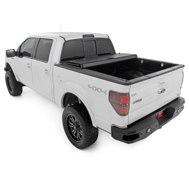 Lid Tonneau Bed Cover, Rough Country Tri-Fold, Ford F-150 Bed Length 5.7 Feet 2004 - 2014 - EDK.ro