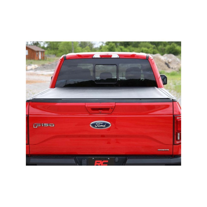 Soft Top Tonneau Bed Cover, Rough Country Roll, Ford F-150 Raptor Bed Length 5.7 Feet 2010 - Present - EDK.ro