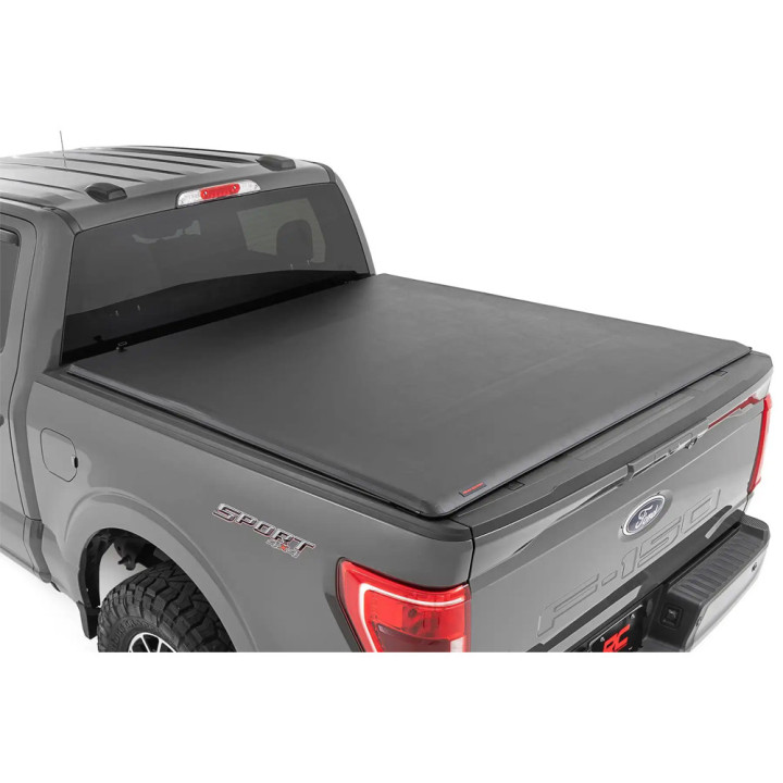 Soft Top Tonneau Bed Cover, Rough Country Roll, Ford F-150 Raptor Bed Length 6.7 Feet 2010 - Present - EDK.ro