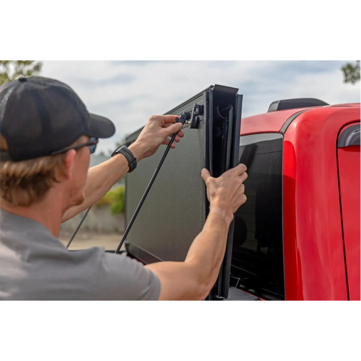 Lid Tonneau Bed Cover, Rough Country Tri-Fold, Ford F-150 Bed Length 5.7 Feet 2014 - Present - EDK.ro