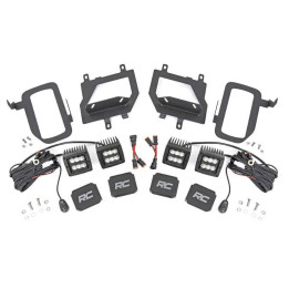 EC Approved LED Projector Integration Kit for Fog Lights, Rough Country Fog LED light kit Flood Beam Black Series, Ford F-150 20