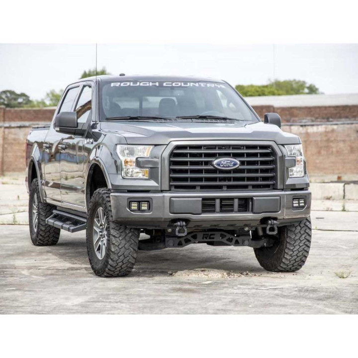 Kit de Integrare Proiectoare LED Omologate Pentru Luminile de Ceață, Rough Country Fog LED light kit Flood Beam Black Series, Fo