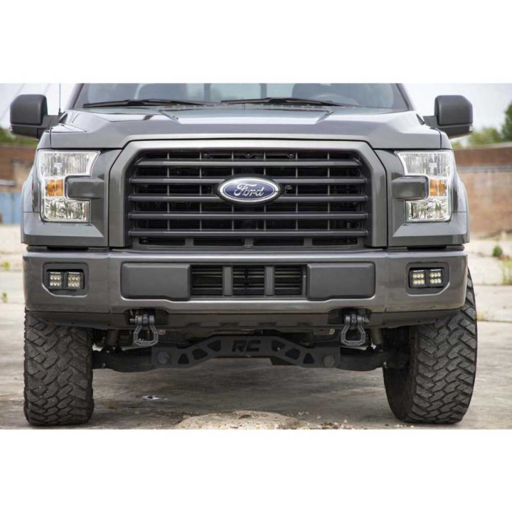 EC Approved LED Projector Integration Kit for Fog Lights, Rough Country Fog LED light kit Flood Beam Black Series, Ford F-150 20
