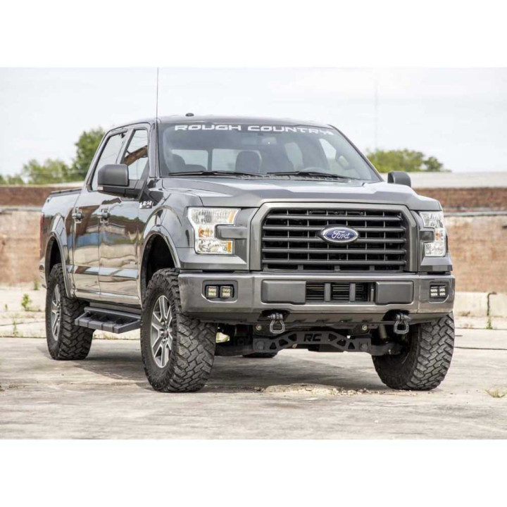 Kit de Integrare Proiectoare LED Omologate Pentru Luminile de Ceață, Rough Country Fog LED light kit Flood Beam Black Series, Fo