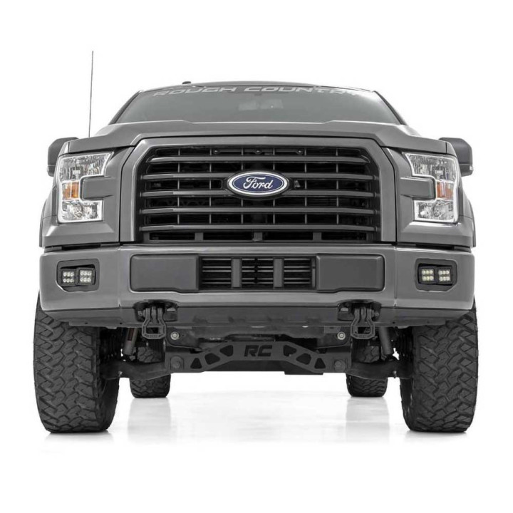 Kit de Integrare Proiectoare LED Omologate Pentru Luminile de Ceață, Rough Country Fog LED light kit Flood Beam Black Series, Fo