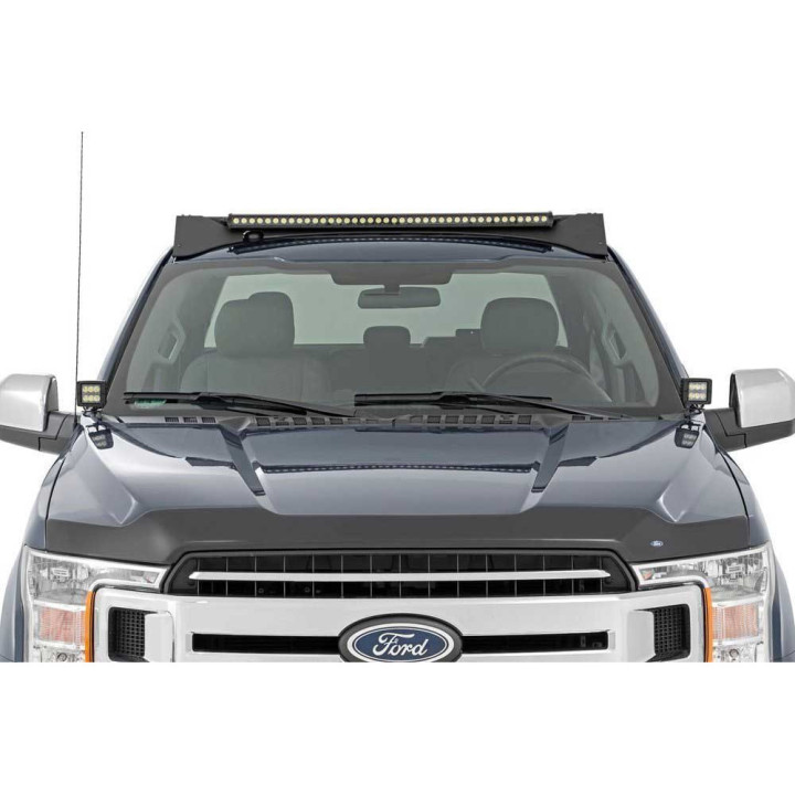 Sistem de Portbagaj de Plafon cu Bară LED Față și Spate de 40 Inch, Rough Country, Ford F-150 2015 - 2020 - EDK.ro