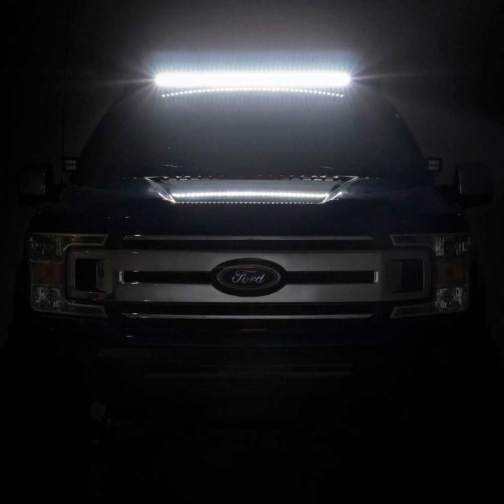 Sistem de Portbagaj de Plafon cu Bară LED Față și Spate de 40 Inch, Rough Country, Ford F-150 2015 - 2020 - EDK.ro