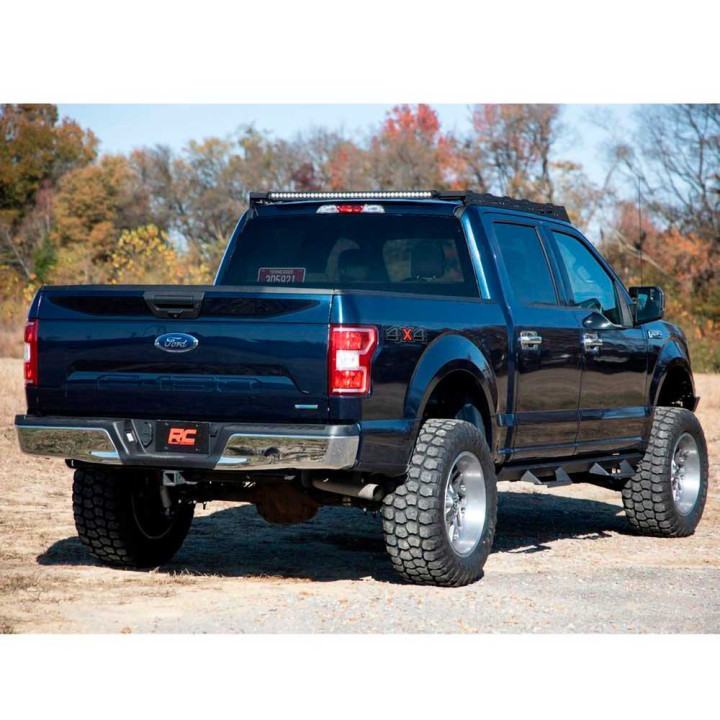 Roof Rack System with Front and Rear LED Light Bar 40 Inch, Rough Country, Ford F-150 2015 - 2020 - EDK.ro