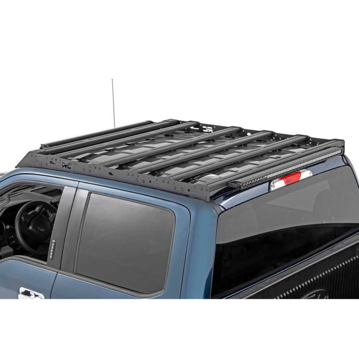 Roof Rack System with Front and Rear LED Light Bar 40 Inch, Rough Country, Ford F-150 2015 - 2020 - EDK.ro