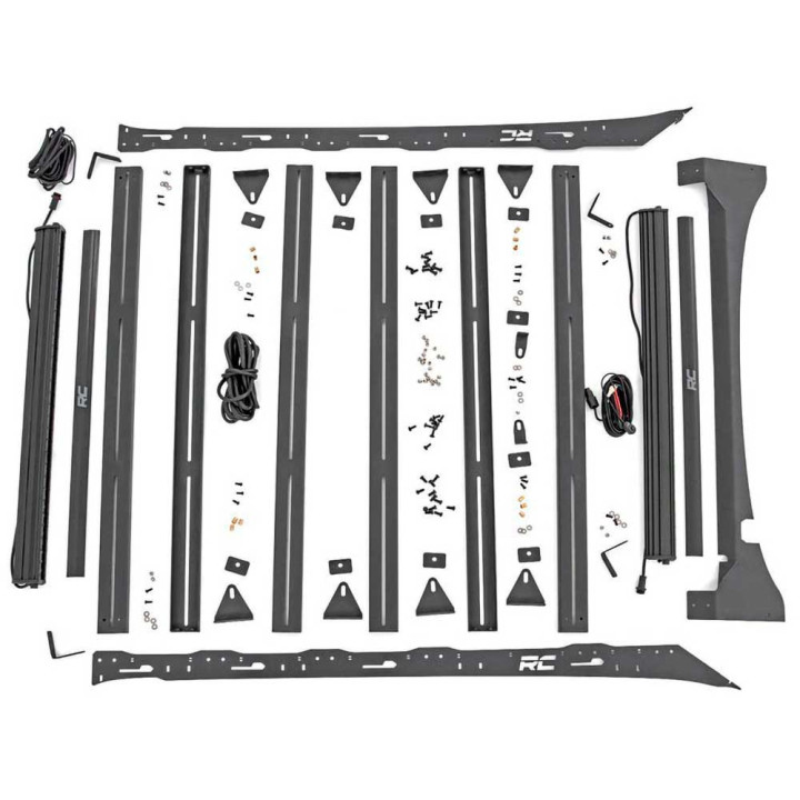 Sistem de Portbagaj de Plafon cu Bară LED Față și Spate de 40 Inch, Rough Country, Ford F-150 2015 - 2020 - EDK.ro