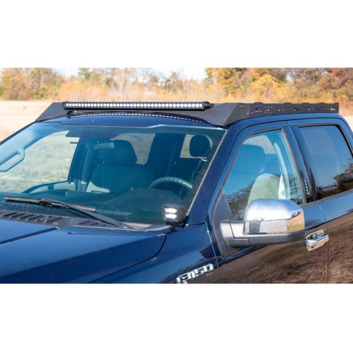 Roof Rack System with Front LED Light Bar 40 Inch, Rough Country, Ford F-150 2015 - 2020 - EDK.ro