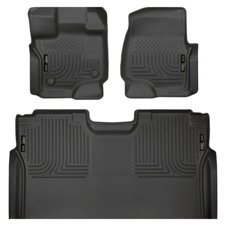 Front and Rear Floor Mats Weatherbeater, Husky Liners Crew Cab, Ford F-150 2015 - Present - EDK.ro