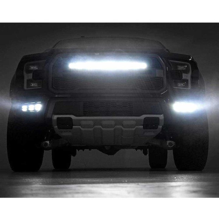 EC Approved LED Projector Integration Kit for Grille, Rough Country LED hidden grille kit 30" Black Series, Ford F-150 Raptor 20