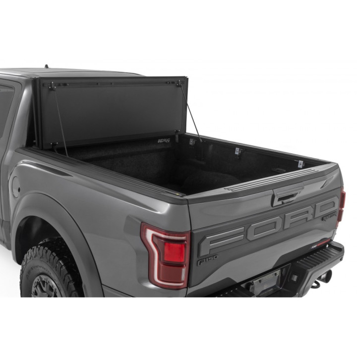 Lid Tonneau Bed Cover, Rough Country Tri-Fold, Ford F-150 Raptor Bed Length 5.7 Feet 2014 - Present - EDK.ro