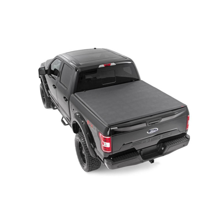 Soft Top Tonneau Bed Cover, Rough Country Tri-Fold, Chevrolet Colorado / GMC Canyon Bed Length 5.7 Feet 2014 - 2035 - EDK.ro