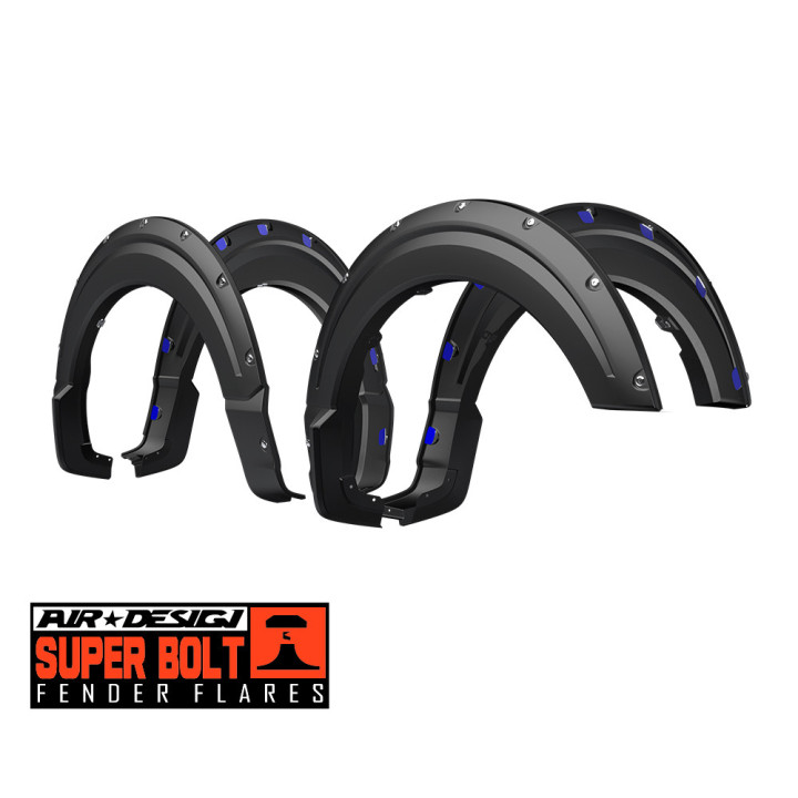 Front and Rear Fender Flares, Air Design Super Bolt, Ford F-150 2021 - Present - EDK.ro