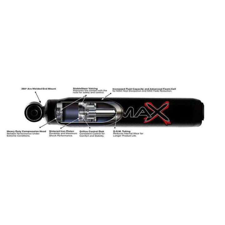 Rear Hydro Shock Absorber, Skyjacker Black Max Lift 2-7 Inch, Ford F-250 / F-350 1999 - 2004 - EDK.ro