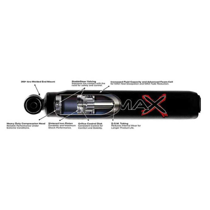 Rear Hydro Shock Absorber, Skyjacker Black Max Lift 7-8 Inch, Ford F-250 / F-350 1999 - 2004 - EDK.ro