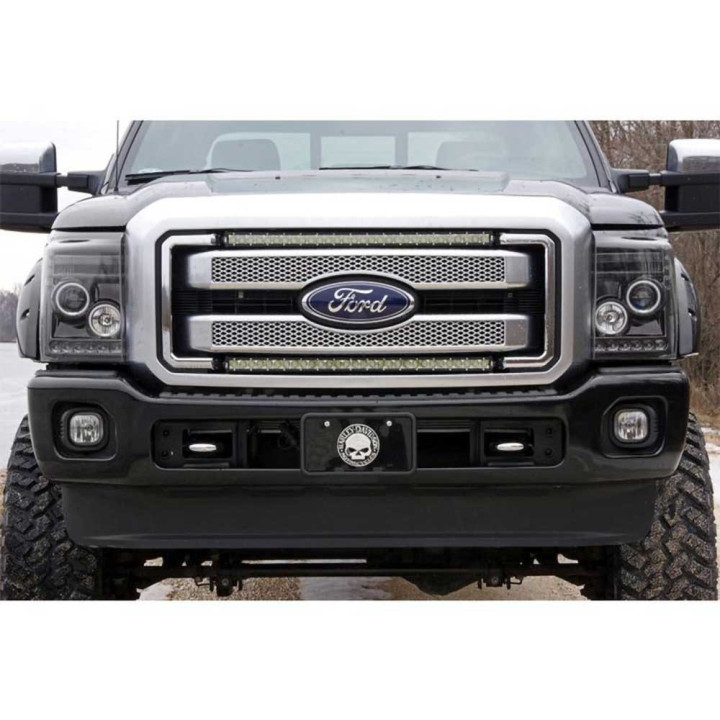 Kit de Integrare Proiectoare LED Omologate Pentru Grilă, Rough Country LED light bars 30" dual row for grille spot Black Series,