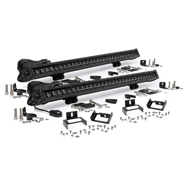 EC Approved LED Projector Integration Kit for Grille, Rough Country LED light bars 30" dual row for grille spot Black Series, Fo
