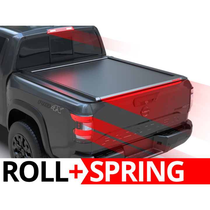 Spring Assisted Roll Top Tonneau Bed Cover, Tessera 4x4 Roll+, Nissan Frontier Bed Length 5.0 Feet 2022 - Present - EDK.ro