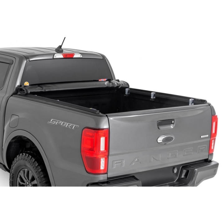 Soft Top Tonneau Bed Cover, Rough Country Roll, Ford Ranger Bed Length 5.0 Feet 2014 - Present - EDK.ro