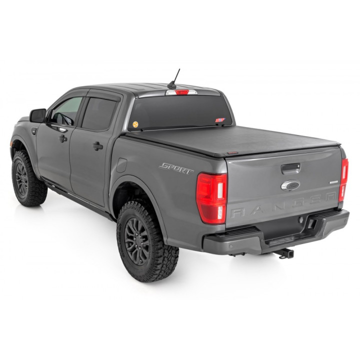Soft Top Tonneau Bed Cover, Rough Country Roll, Ford Ranger Bed Length 5.0 Feet 2014 - Present - EDK.ro
