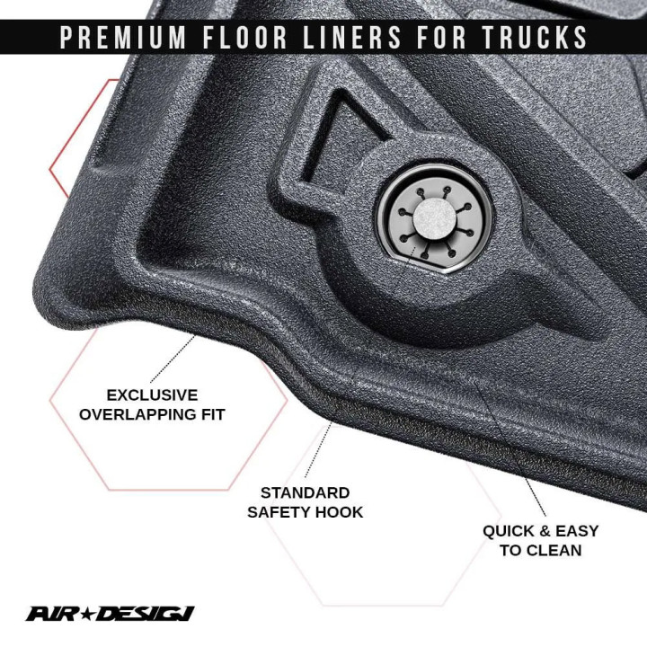 Covorașe Față și Spate, Air Design, Ford Ranger 2019 - 2022 - EDK.ro