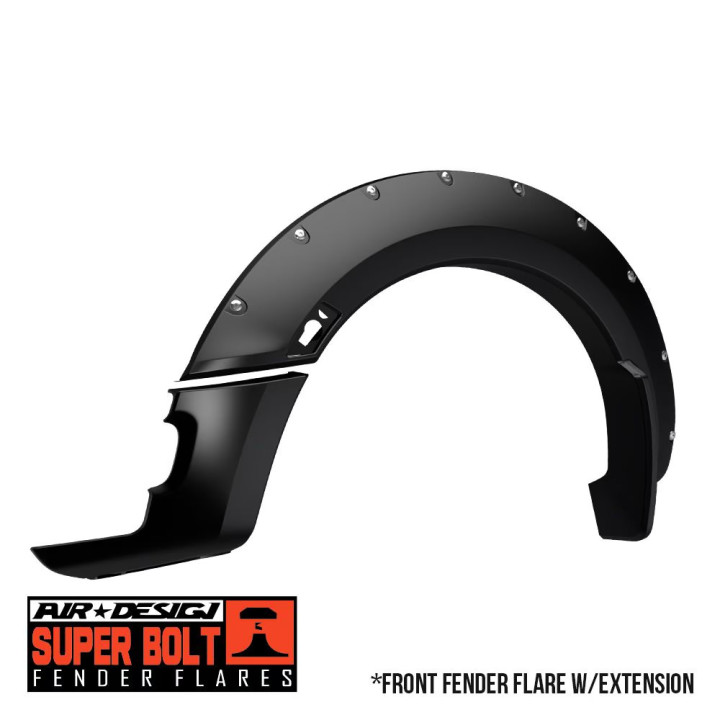 Front and Rear Fender Flares, Air Design Super Bolt, Ford Ranger 2019 - 2022 - EDK.ro