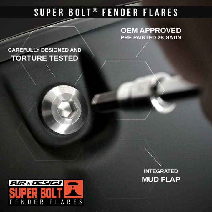 Extensii Aripi Față și Spate, Air Design Super Bolt, Ford Ranger 2019 - 2022 - EDK.ro