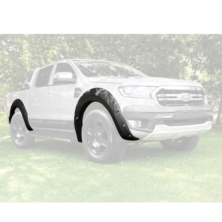 Front and Rear Fender Flares, Air Design Super Bolt, Ford Ranger 2019 - 2022 - EDK.ro