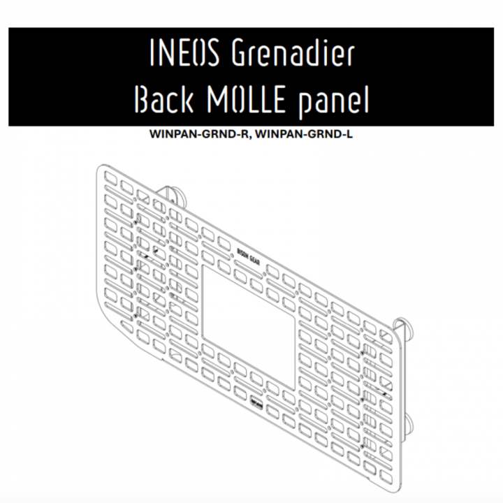 Left Internal MOLLE Panel, Bison Gear Utility Wagon, Ineos Grenadier 2023 - Present - EDK.ro