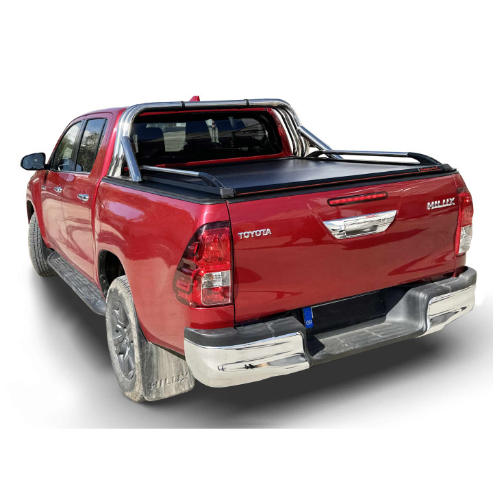 Spring Assisted Roll Top Tonneau Bed Cover, Tessera 4x4 Roll+, Toyota Hilux Double Cab 2016 - 2026 - EDK.ro