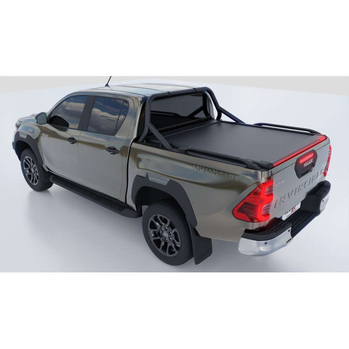 Spring Assisted Roll Top Tonneau Bed Cover, Tessera 4x4 Roll+, Toyota Hilux Double Cab 2016 - 2026 - EDK.ro