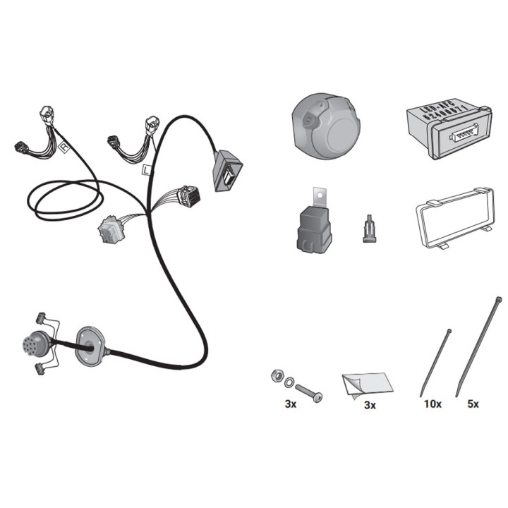 Hitch Receiver Wiring Harness 13 PIN, Hak-System, Isuzu D-Max 2020 - Present - EDK.ro