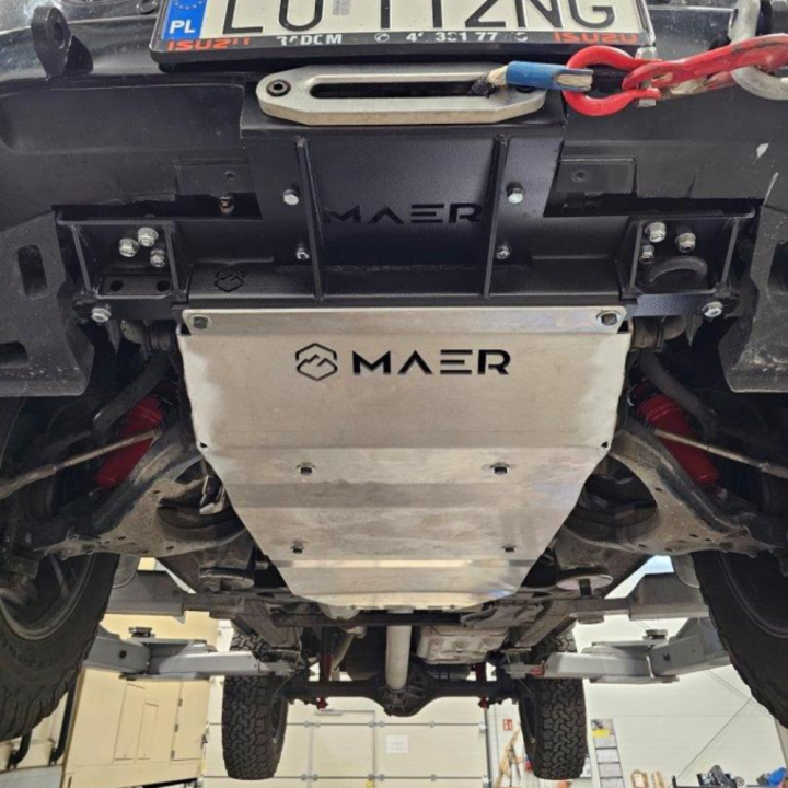 Aluminium Engine and Gearbox Skid Plate, MAER, Isuzu D-Max 2020 - Present - EDK.ro