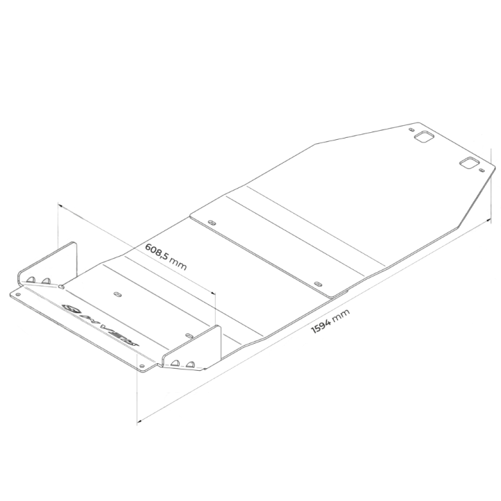 Aluminium Engine and Gearbox Skid Plate, MAER, Isuzu D-Max 2020 - Present - EDK.ro