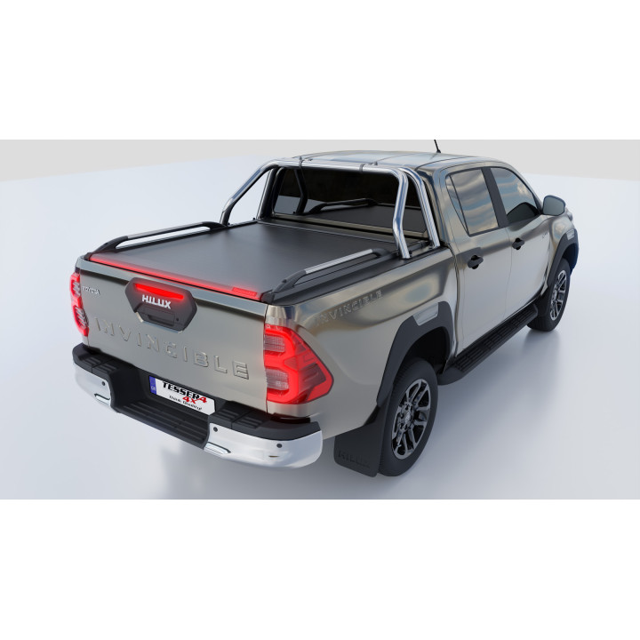 Spring Assisted Roll Top Tonneau Bed Cover, Tessera 4x4 Roll+, Toyota Hilux Double Cab 2016 - 2026 - EDK.ro