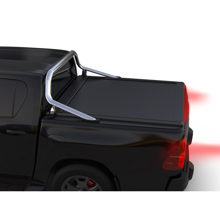 Spring Assisted Roll Top Tonneau Bed Cover, Tessera 4x4 Roll+, Toyota Hilux with OEM Rollbar Double Cab 2016 - 2026 - EDK.ro