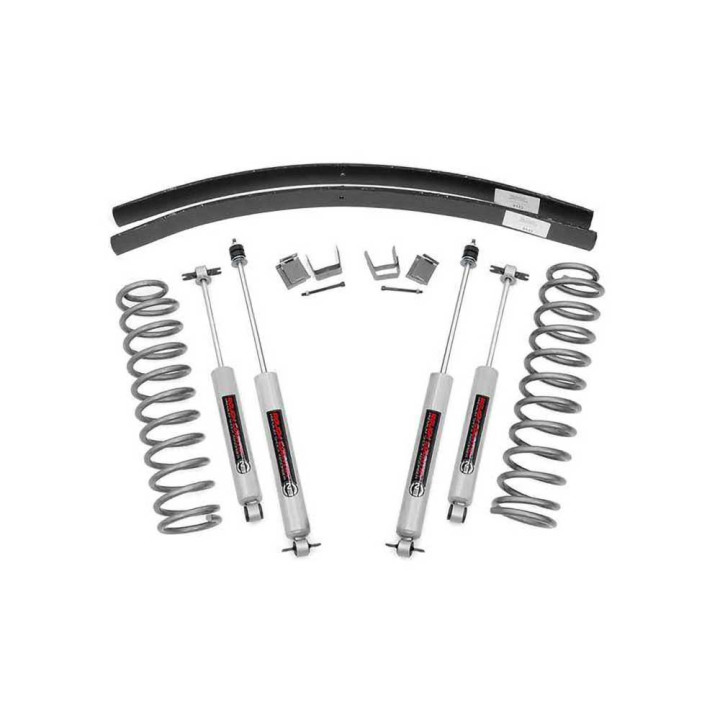 Suspension Lift Kit with N3 Shock Absorbers, Rough Country Lift 3 Inch, Jeep Cherokee 1984 - 2001 - EDK.ro