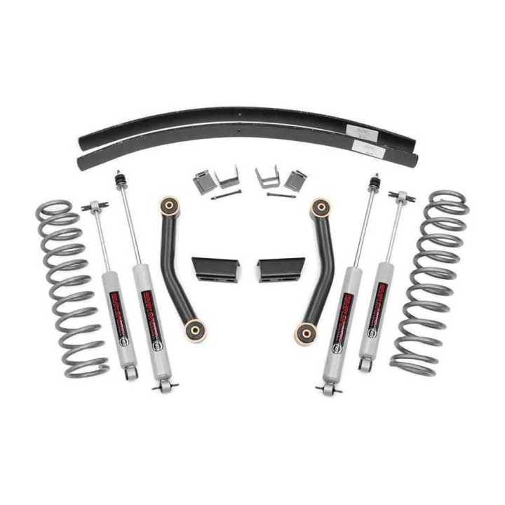Suspension Lift Kit with N3 Shock Absorbers, Rough Country Lift 3 Inch, Jeep Cherokee 1984 - 2001 - EDK.ro