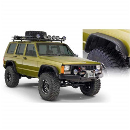 Front and Rear Fender Flares, Bushwacker Flat Style, Jeep Cherokee 1984 - 2001 - EDK.ro