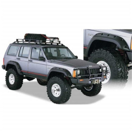 Front and Rear Fender Flares, Bushwacker 4 door Cut-Out Style, Jeep Cherokee 1984 - 2001 - EDK.ro