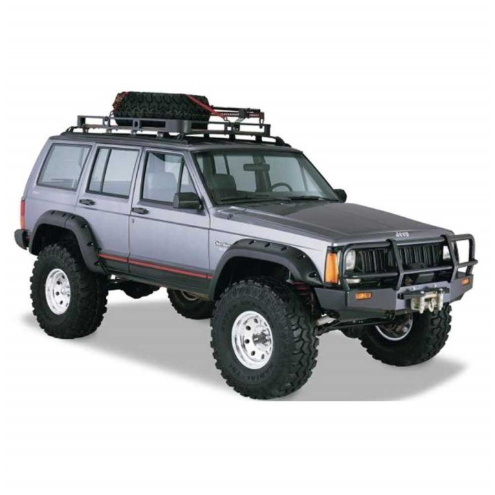 Extensii Aripi Față și Spate, Bushwacker 4 Uși Cut-Out Style, Jeep Cherokee 1984 - 2001 - EDK.ro