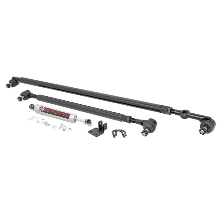 Kit de Upgrade Direcție cu Stabilizator, Rough Country Lift 4 Inch, Jeep Cherokee 1984 - 2001, Jeep Grand Cherokee 1993 - 1998, 