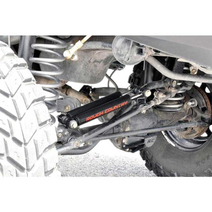 Dual Steering Stabilizer, Rough Country Lift 2.5-6.5 Inch, Jeep Cherokee 1984 - 2001, Jeep Wrangler 1997 - 2006 - EDK.ro