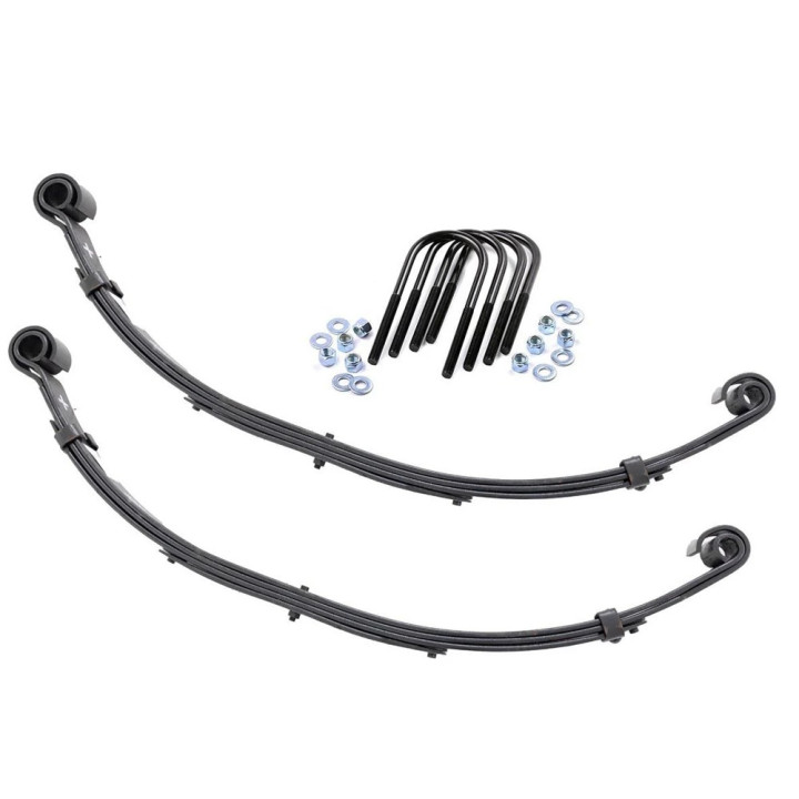 Rear Leaf Springs with U-bolts, Rough Country Lift 4 Inch, Jeep CJ 1971 - 1986 - EDK.ro