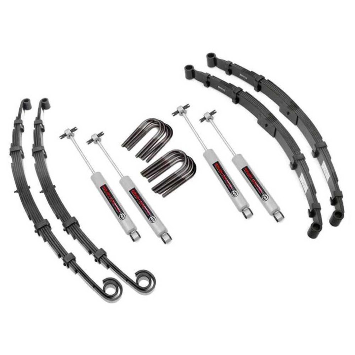 Suspension Lift Kit, Rough Country 55-68 Lift 2.5 Inch, Jeep CJ 1971 - 1986 - EDK.ro