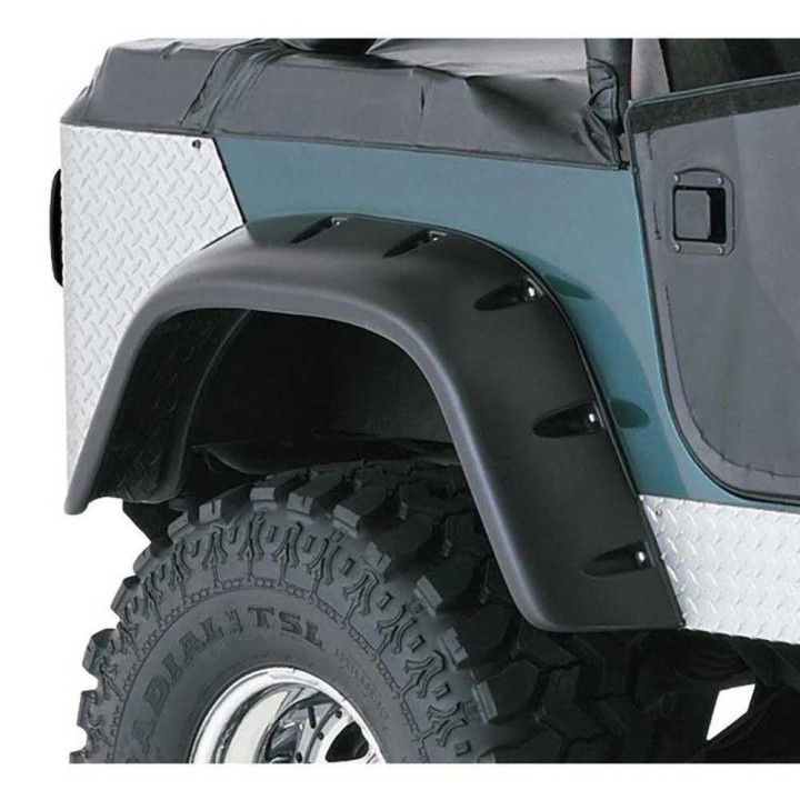 Front and Rear Fender Flare, Bushwacker Cut-out Style, Jeep CJ 1971 - 1986 - EDK.ro